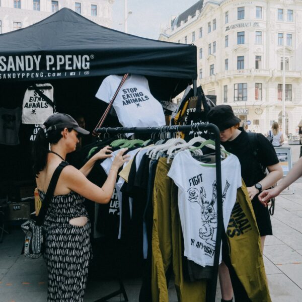 Kleidungsstand auf der Veganmania WIen