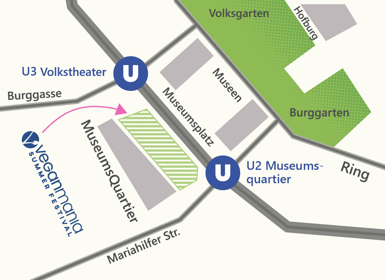 Lageplan Veganmania Museumsquartier